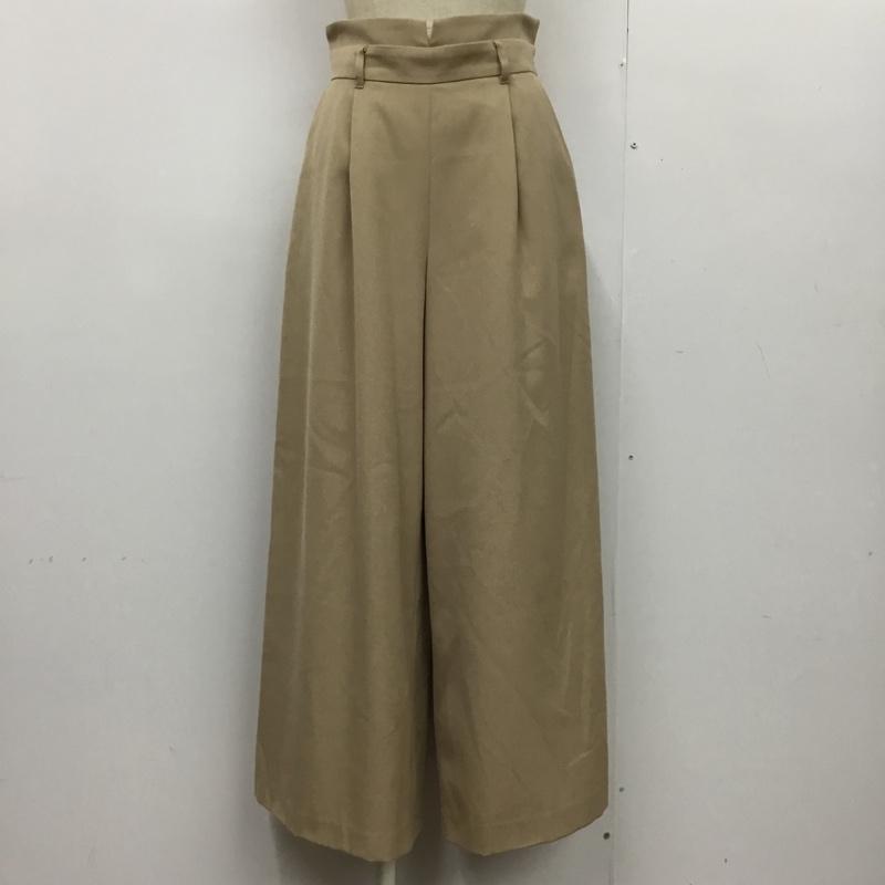 ナチュラルビューティーベーシック NATURAL BEAUTY BASIC ボトムス ボトムス 017-8130070 ワイドパンツ M 無地 ベージュ / ベージュ /  レディース USED 古着 中古 10100368
