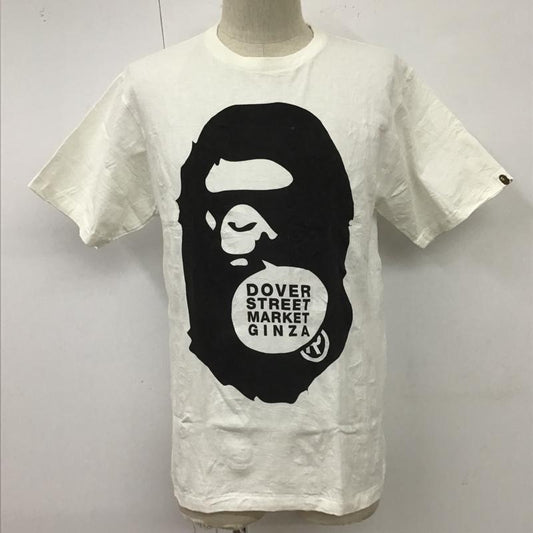 アベイシングエイプ A BATHING APE Tシャツ 半袖 半袖カットソー プリントTシャツ クルーネックカットソー L プリント 白 / ホワイト /  メンズ USED 古着 中古 10100369