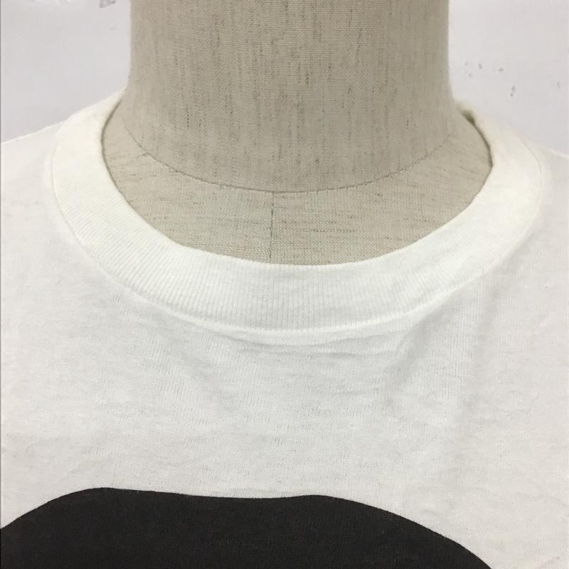 アベイシングエイプ A BATHING APE Tシャツ 半袖 半袖カットソー プリントTシャツ クルーネックカットソー L プリント 白 / ホワイト /  メンズ USED 古着 中古 10100369