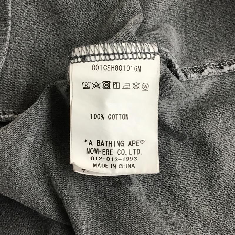 アベイシングエイプ A BATHING APE Tシャツ 半袖 半袖カットソー プリントTシャツ クルーネックカットソー XXL ロゴ、文字 黒 / ブラック /  メンズ USED 古着 中古 10100375