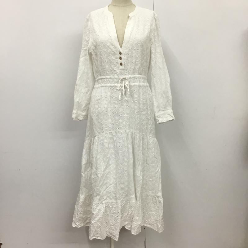 ザラ ZARA ワンピース ロングスカート 7831 770 251 Vネック エンブロイダリー XS 刺繍 白 / ホワイト /  レディース USED 古着 中古 10100391
