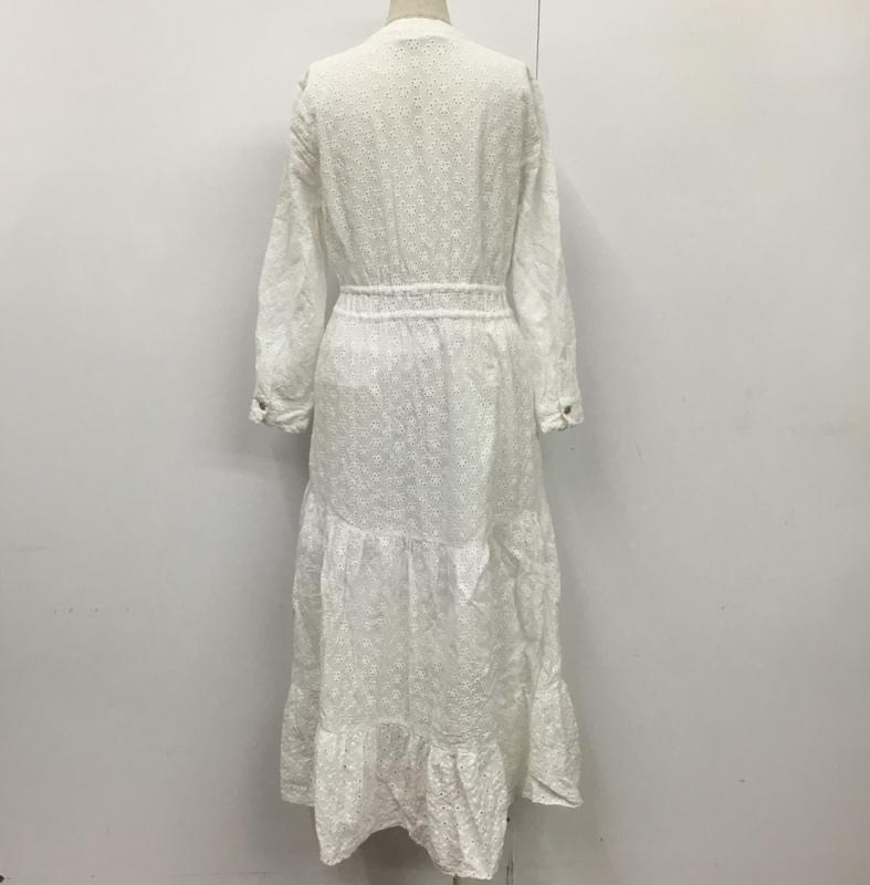 ザラ ZARA ワンピース ロングスカート 7831 770 251 Vネック エンブロイダリー XS 刺繍 白 / ホワイト /  レディース USED 古着 中古 10100391