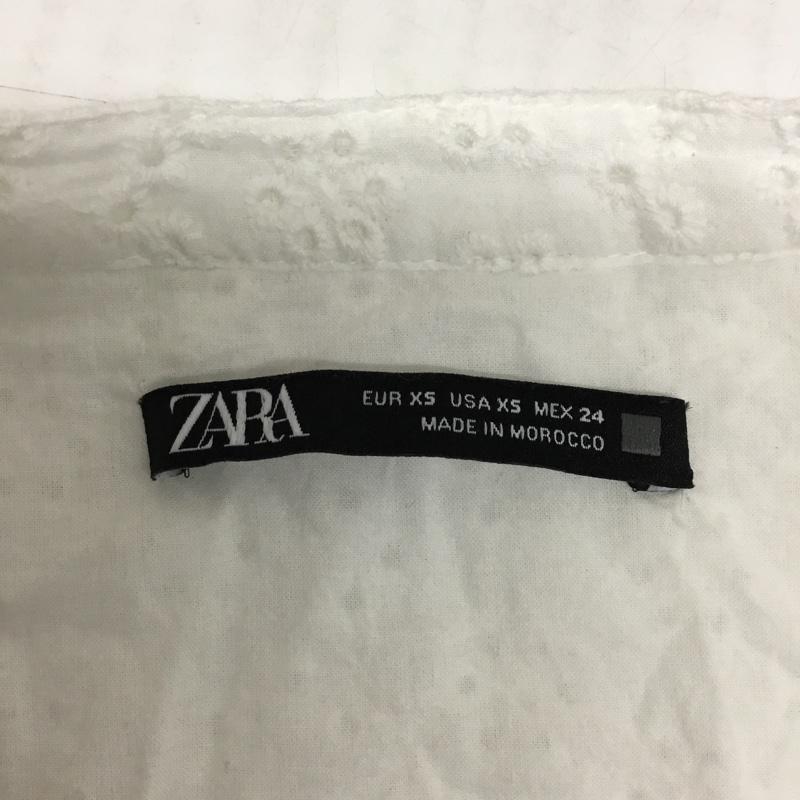 ザラ ZARA ワンピース ロングスカート 7831 770 251 Vネック エンブロイダリー XS 刺繍 白 / ホワイト /  レディース USED 古着 中古 10100391