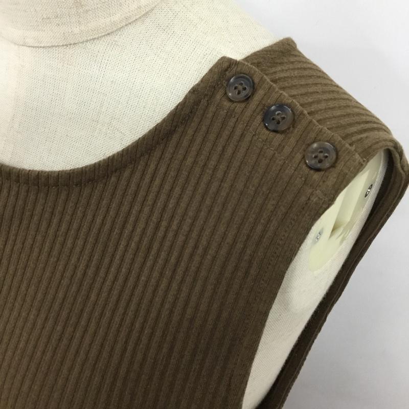 マウジー MOUSSY ワンピース ロングスカート 010BSH80-0910 BUTTON UP RIB DRESS リブ ノースリーブ FREE 無地 茶 / ブラウン /  レディース USED 古着 中古 10100411