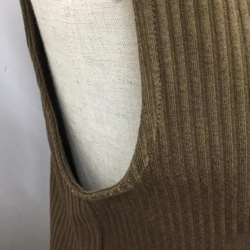 マウジー MOUSSY ワンピース ロングスカート 010BSH80-0910 BUTTON UP RIB DRESS リブ ノースリーブ FREE 無地 茶 / ブラウン /  レディース USED 古着 中古 10100411