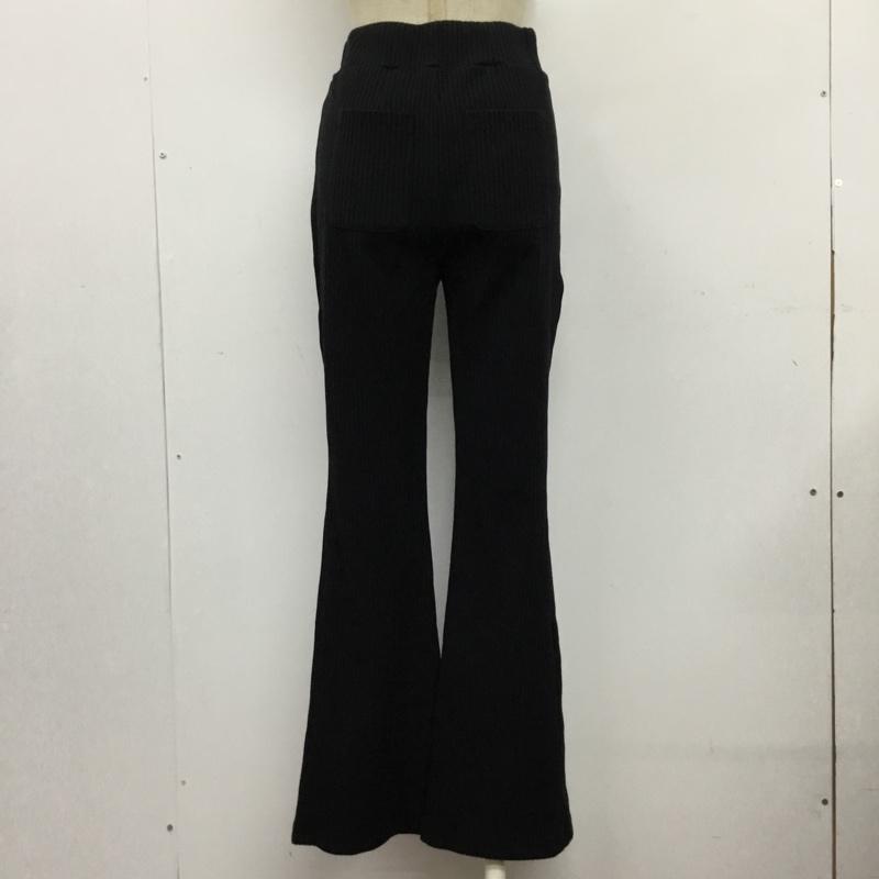 スライ SLY ボトムス ボトムス 030CSM81-4680 FRONT SLIT RIB FLARE PT リブパンツ 1 無地 黒 / ブラック /  レディース USED 古着 中古 10100423