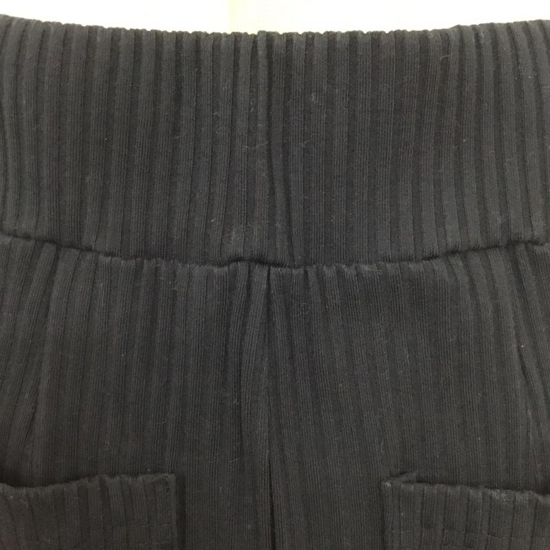 スライ SLY ボトムス ボトムス 030CSM81-4680 FRONT SLIT RIB FLARE PT リブパンツ 1 無地 黒 / ブラック /  レディース USED 古着 中古 10100423