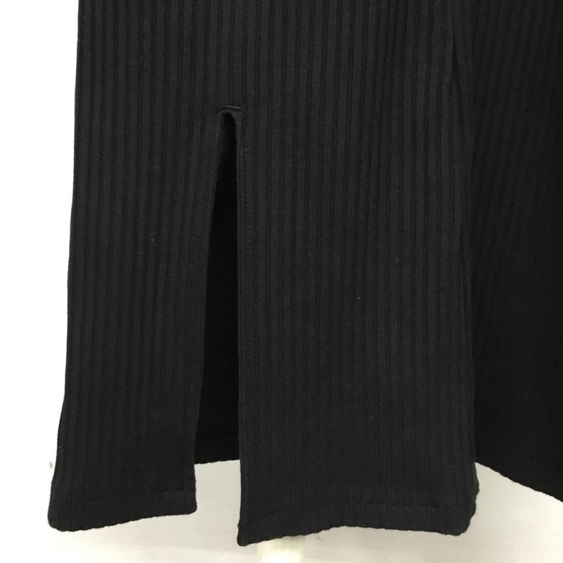 スライ SLY ボトムス ボトムス 030CSM81-4680 FRONT SLIT RIB FLARE PT リブパンツ 1 無地 黒 / ブラック /  レディース USED 古着 中古 10100423
