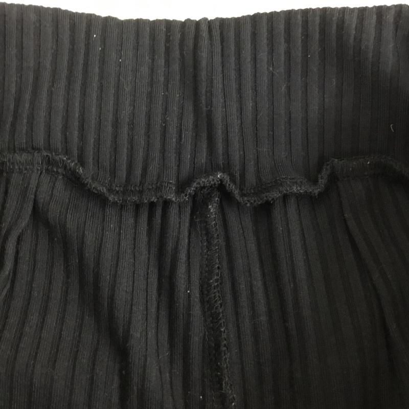 スライ SLY ボトムス ボトムス 030CSM81-4680 FRONT SLIT RIB FLARE PT リブパンツ 1 無地 黒 / ブラック /  レディース USED 古着 中古 10100423
