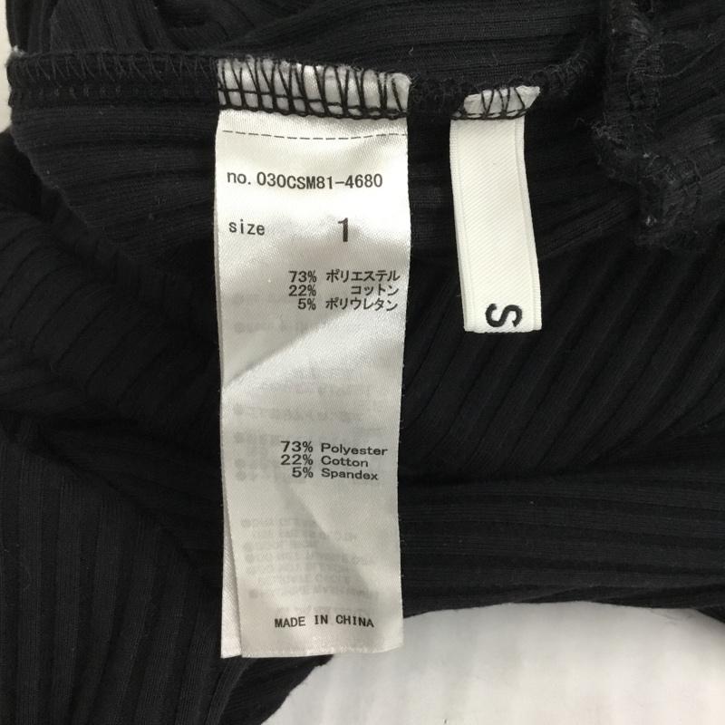 スライ SLY ボトムス ボトムス 030CSM81-4680 FRONT SLIT RIB FLARE PT リブパンツ 1 無地 黒 / ブラック /  レディース USED 古着 中古 10100423