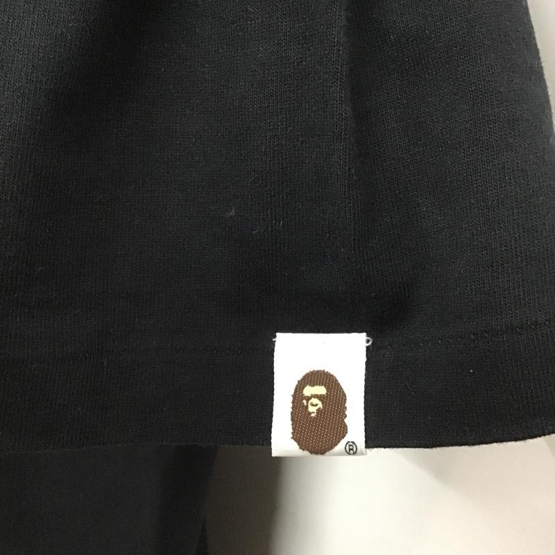 アベイシングエイプ A BATHING APE Tシャツ 半袖 クルーネック プリント XL ロゴ、文字 黒 / ブラック /  メンズ USED 古着 中古 10100426