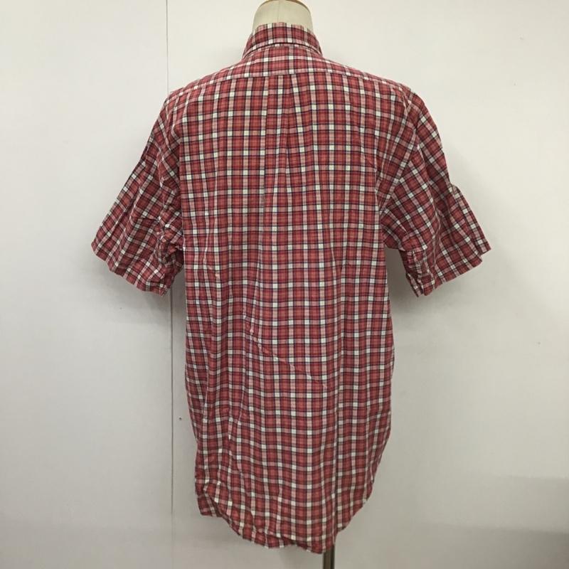 ラルフローレン RALPHLAUREN シャツ、ブラウス 半袖 ボタンダウン チェック L ワンポイント 白 / ホワイト / X 赤 / レッド / X 紺 / ネイビー / X 薄緑 / ライトグリーン /  メンズ USED 古着 中古 10100439