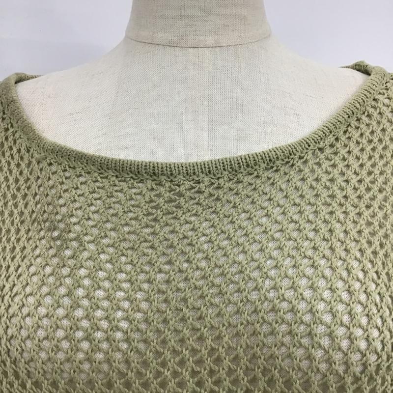センスオブプレイスバイアーバンリサーチ SENSE OF PLACE by URBAN RESEARCH ニット、セーター 長袖 AA14-22A009 メッシュプルオーバー 無地 カーキ / カーキ /  レディース USED 古着 中古 10100488