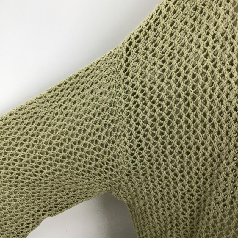 センスオブプレイスバイアーバンリサーチ SENSE OF PLACE by URBAN RESEARCH ニット、セーター 長袖 AA14-22A009 メッシュプルオーバー 無地 カーキ / カーキ /  レディース USED 古着 中古 10100488