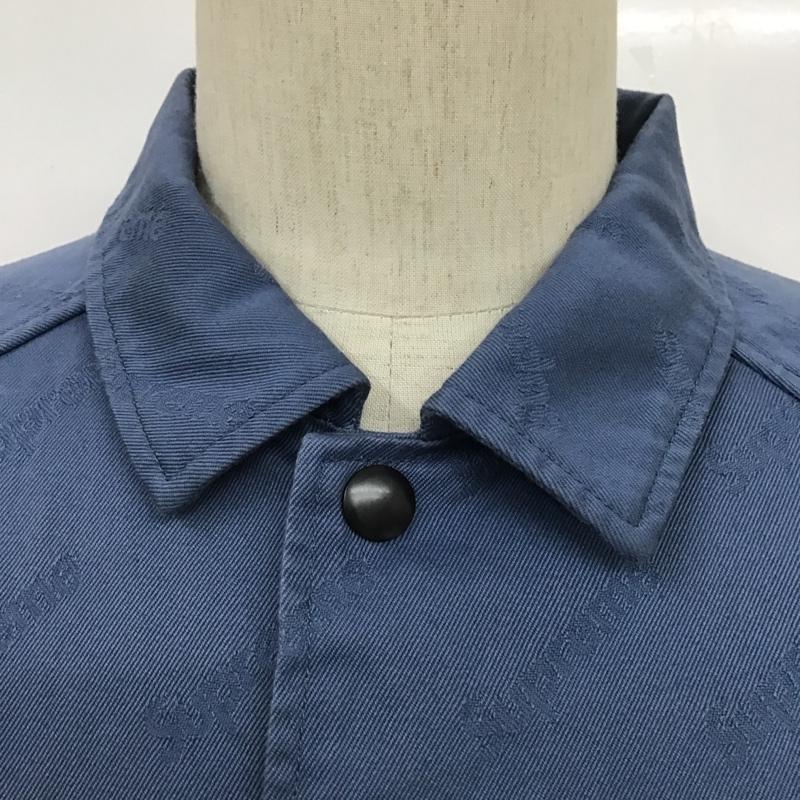 シュプリーム Supreme ジャケット、上着 ジャケット、ブレザー 19AW Snap Front Jacquard Logos Twill Jacket L ロゴ、文字 青 / ブルー /  メンズ USED 古着 中古 10100538
