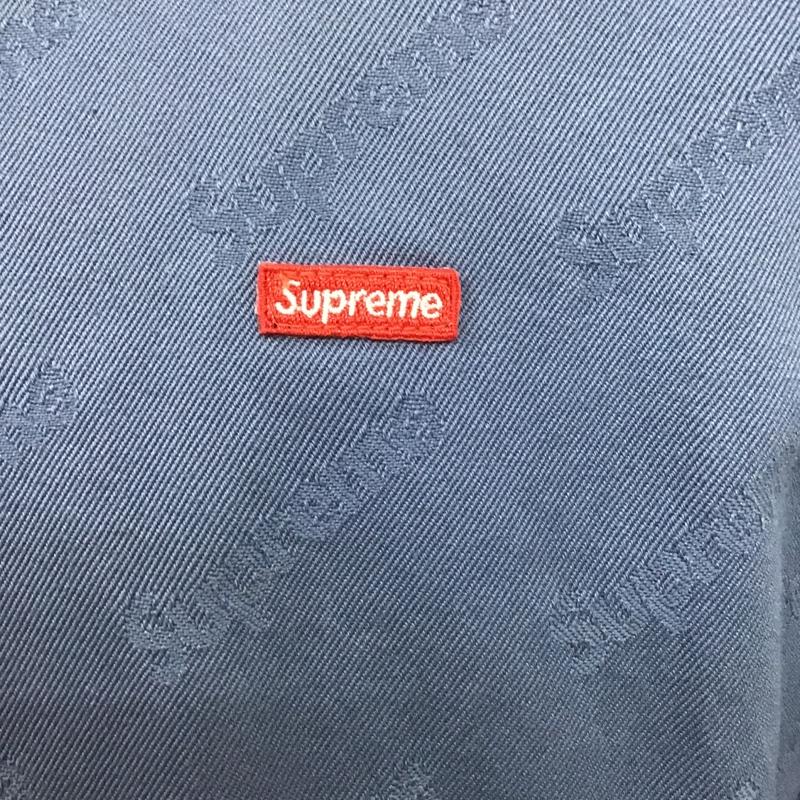 シュプリーム Supreme ジャケット、上着 ジャケット、ブレザー 19AW Snap Front Jacquard Logos Twill Jacket L ロゴ、文字 青 / ブルー /  メンズ USED 古着 中古 10100538