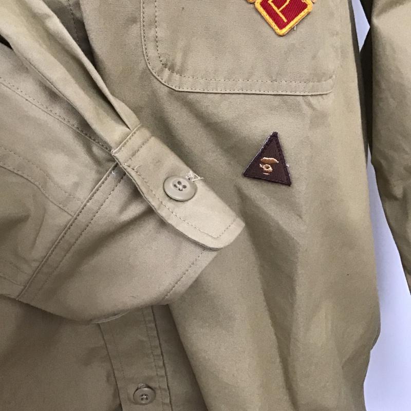 アベイシングエイプ A BATHING APE シャツ、ブラウス 長袖 ボーイスカウトシャツ L 無地 ベージュ / ベージュ /  メンズ USED 古着 中古 10100562