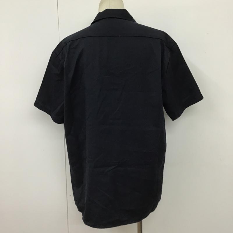 ディッキーズ Dickies シャツ、ブラウス 半袖 半袖シャツ カラーシャツ カジュアルシャツ 無地シャツ L 無地 紺 / ネイビー /  メンズ USED 古着 中古 10100594