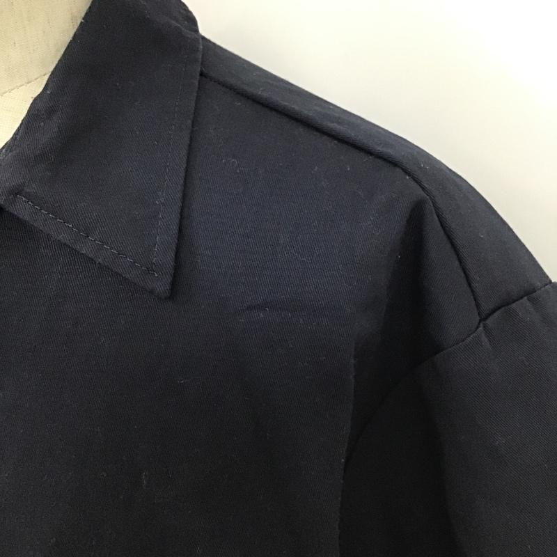 ディッキーズ Dickies シャツ、ブラウス 半袖 半袖シャツ カラーシャツ カジュアルシャツ 無地シャツ L 無地 紺 / ネイビー /  メンズ USED 古着 中古 10100594