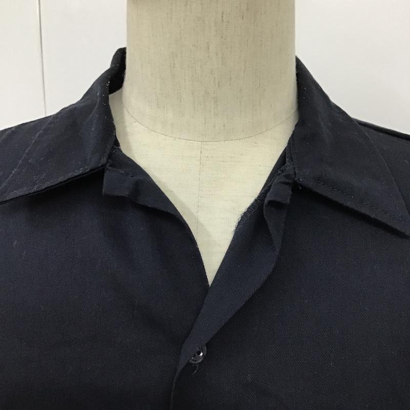 ディッキーズ Dickies シャツ、ブラウス 半袖 半袖シャツ カラーシャツ カジュアルシャツ 無地シャツ L 無地 紺 / ネイビー /  メンズ USED 古着 中古 10100594