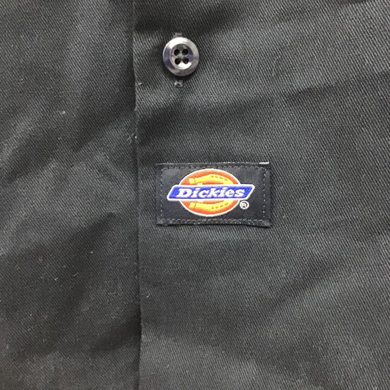 ディッキーズ Dickies シャツ、ブラウス 半袖 半袖シャツ カラーシャツ カジュアルシャツ 無地シャツ L 無地 紺 / ネイビー /  メンズ USED 古着 中古 10100594