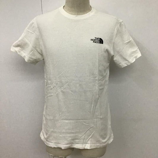 ザノースフェイス THE NORTH FACE Tシャツ 半袖 半袖カットソー プリントTシャツ クルーネックカットソー S ロゴ、文字 白 / ホワイト /  メンズ USED 古着 中古 10100595