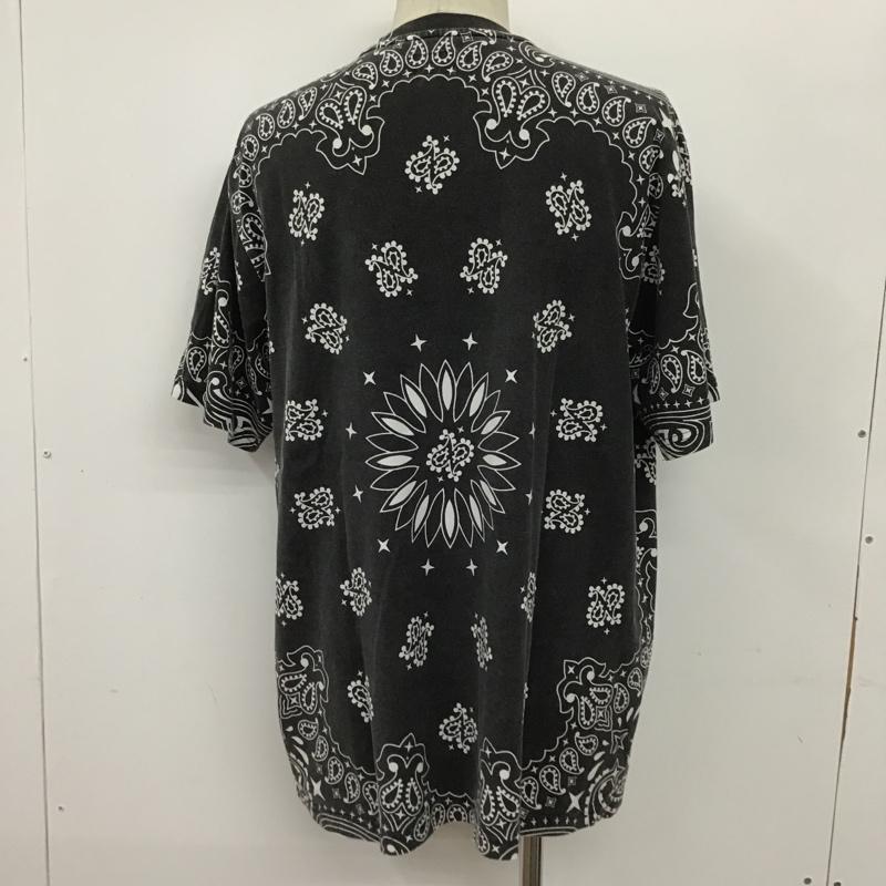 シュプリーム Supreme Tシャツ 半袖 21SS smallBoxbandanatee バンダナTシャツ プリントTシャツ 半袖カットソー L 総柄 黒 / ブラック / X 白 / ホワイト /  メンズ USED 古着 中古 10100597