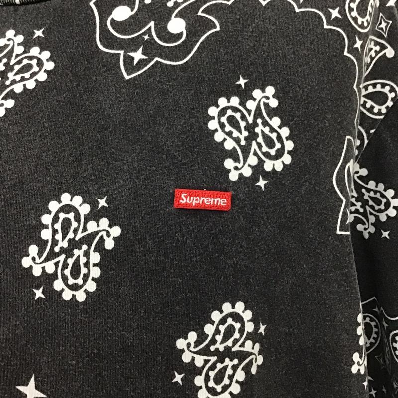 シュプリーム Supreme Tシャツ 半袖 21SS smallBoxbandanatee バンダナTシャツ プリントTシャツ 半袖カットソー L 総柄 黒 / ブラック / X 白 / ホワイト /  メンズ USED 古着 中古 10100597