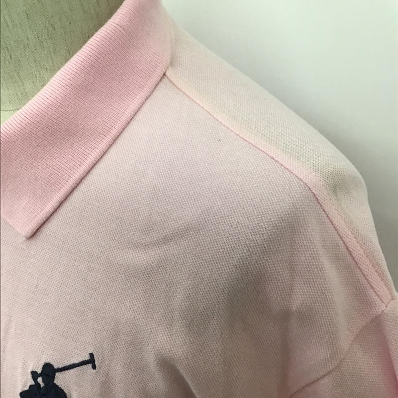 ポロバイラルフローレン Polo by RALPH LAUREN ポロシャツ 半袖 ビッグポニー XL 刺繍 桃 / ピンク /  メンズ USED 古着 中古 10100616