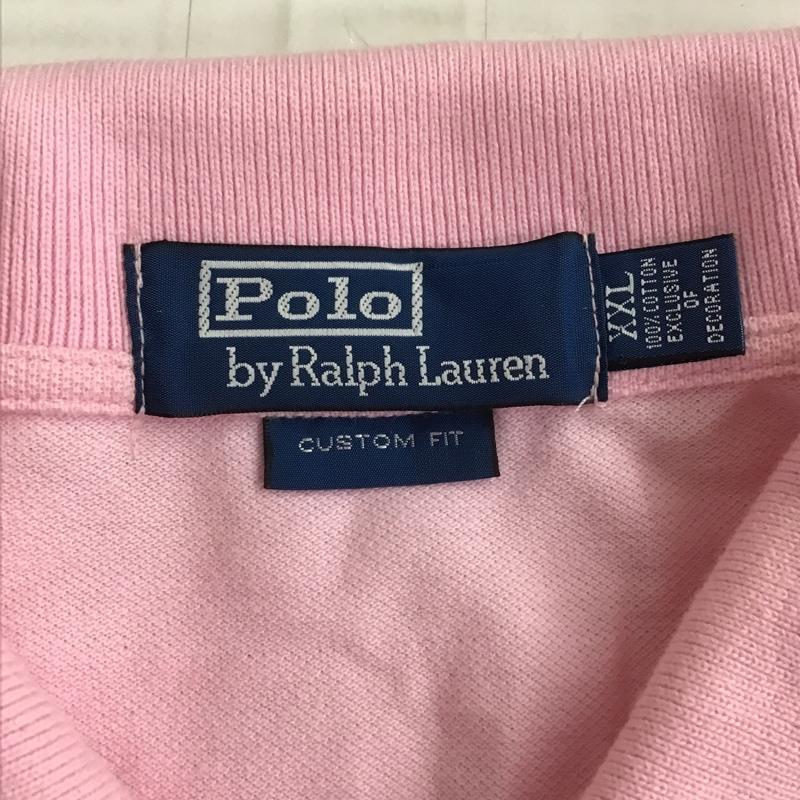 ポロバイラルフローレン Polo by RALPH LAUREN ポロシャツ 半袖 ビッグポニー XL 刺繍 桃 / ピンク /  メンズ USED 古着 中古 10100616