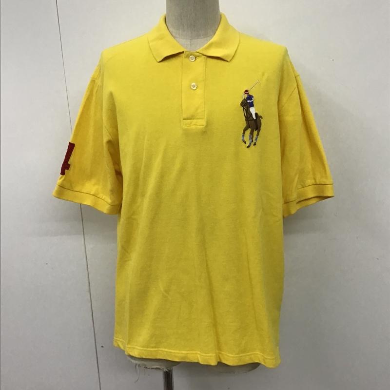 ポロバイラルフローレン Polo by RALPH LAUREN ポロシャツ 半袖 ビッグポニー L 刺繍 黄 / イエロー /  メンズ USED 古着 中古 10100617