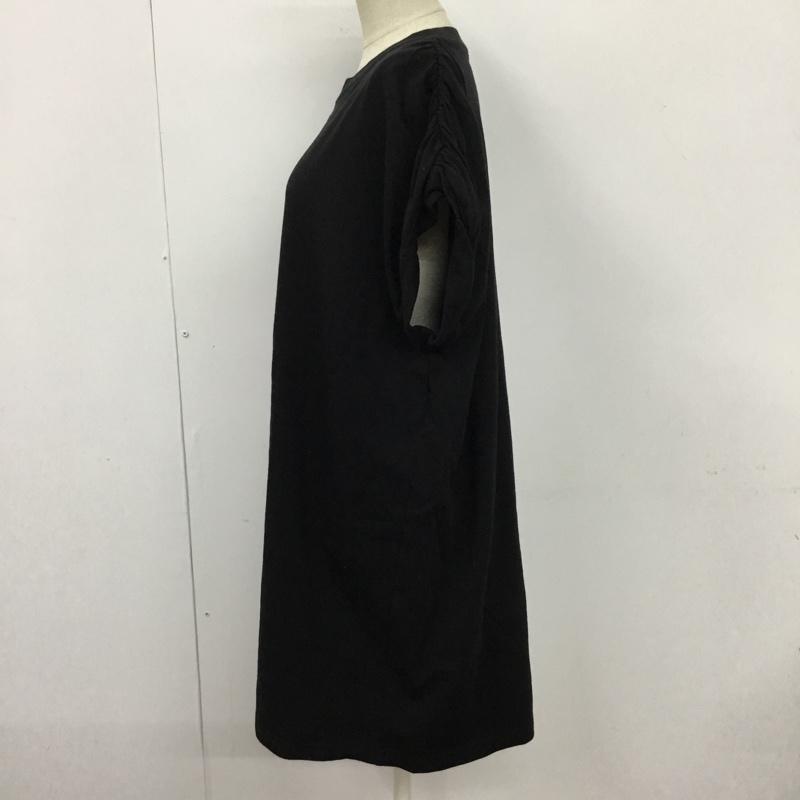 スライ SLY ワンピース ミニスカート 030ESY83-3250 GATHER PUFF MINI OP カットソーOP FREE 無地 黒 / ブラック /  レディース USED 古着 中古 10100662