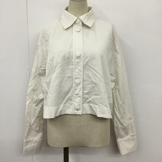 ザラ ZARA ジャケット、上着 ジャケット、ブレザー 4437 271 712 シャツジャケット クロップド丈 S 無地 白 / ホワイト /  レディース USED 古着 中古 10100665