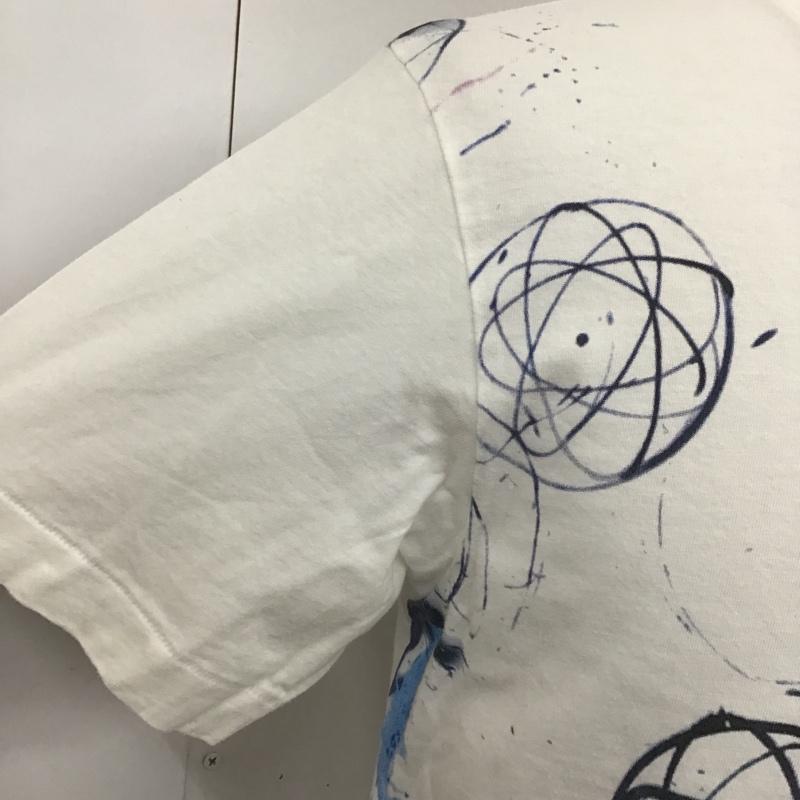 ユニクロ UNIQLO Tシャツ 半袖 341-194457 FUTURA コラボ M 総柄 白 / ホワイト /  メンズ USED 古着 中古 10100667