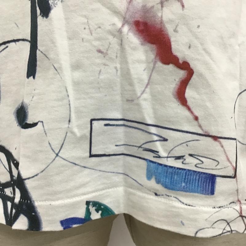 ユニクロ UNIQLO Tシャツ 半袖 341-194457 FUTURA コラボ M 総柄 白 / ホワイト /  メンズ USED 古着 中古 10100667