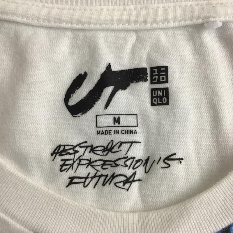 ユニクロ UNIQLO Tシャツ 半袖 341-194457 FUTURA コラボ M 総柄 白 / ホワイト /  メンズ USED 古着 中古 10100667