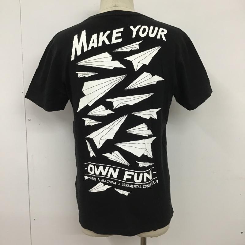デウスエクスマキナ DEUS EX MACHINA Tシャツ 半袖 DMA51120E バックプリント S ロゴ、文字 黒 / ブラック / X 白 / ホワイト /  メンズ USED 古着 中古 10100678