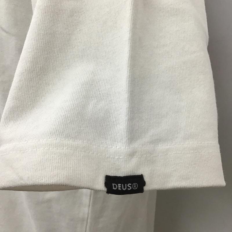 デウスエクスマキナ DEUS EX MACHINA Tシャツ 半袖 バックプリント M ロゴ、文字 白 / ホワイト /  メンズ USED 古着 中古 10100679