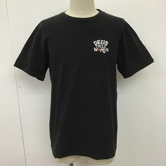 デウスエクスマキナ DEUS EX MACHINA Tシャツ 半袖 バックプリント M ロゴ、文字 黒 / ブラック /  メンズ USED 古着 中古 10100680