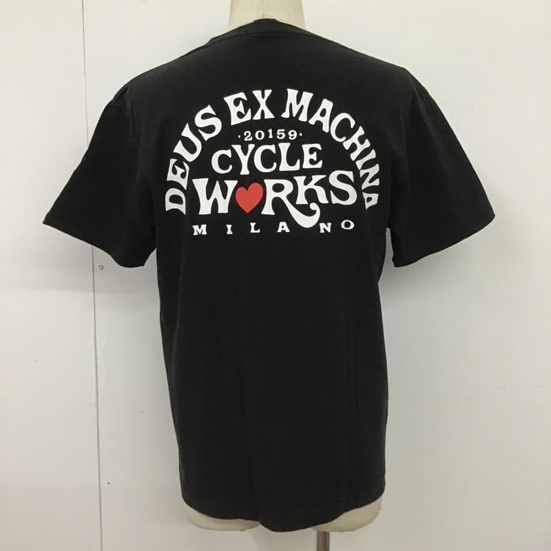 デウスエクスマキナ DEUS EX MACHINA Tシャツ 半袖 バックプリント M ロゴ、文字 黒 / ブラック /  メンズ USED 古着 中古 10100680