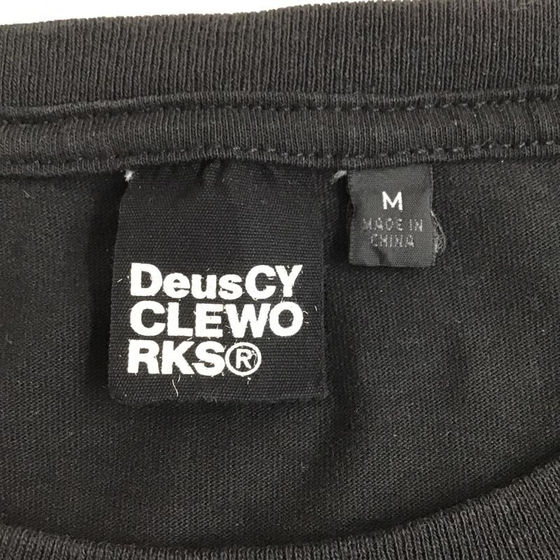 デウスエクスマキナ DEUS EX MACHINA Tシャツ 半袖 バックプリント M ロゴ、文字 黒 / ブラック /  メンズ USED 古着 中古 10100680