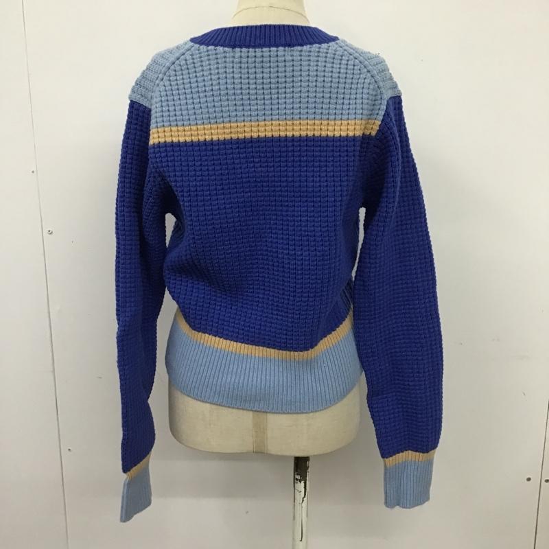 ユニクロ UNIQLO ニット、セーター 長袖 MARNI M 無地 青 / ブルー / X ベージュ / ベージュ / X 水色 / ライトブルー /  レディース USED 古着 中古 10100703