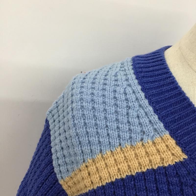 ユニクロ UNIQLO ニット、セーター 長袖 MARNI M 無地 青 / ブルー / X ベージュ / ベージュ / X 水色 / ライトブルー /  レディース USED 古着 中古 10100703