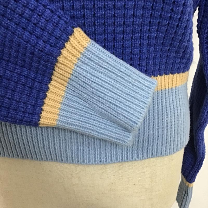 ユニクロ UNIQLO ニット、セーター 長袖 MARNI M 無地 青 / ブルー / X ベージュ / ベージュ / X 水色 / ライトブルー /  レディース USED 古着 中古 10100703