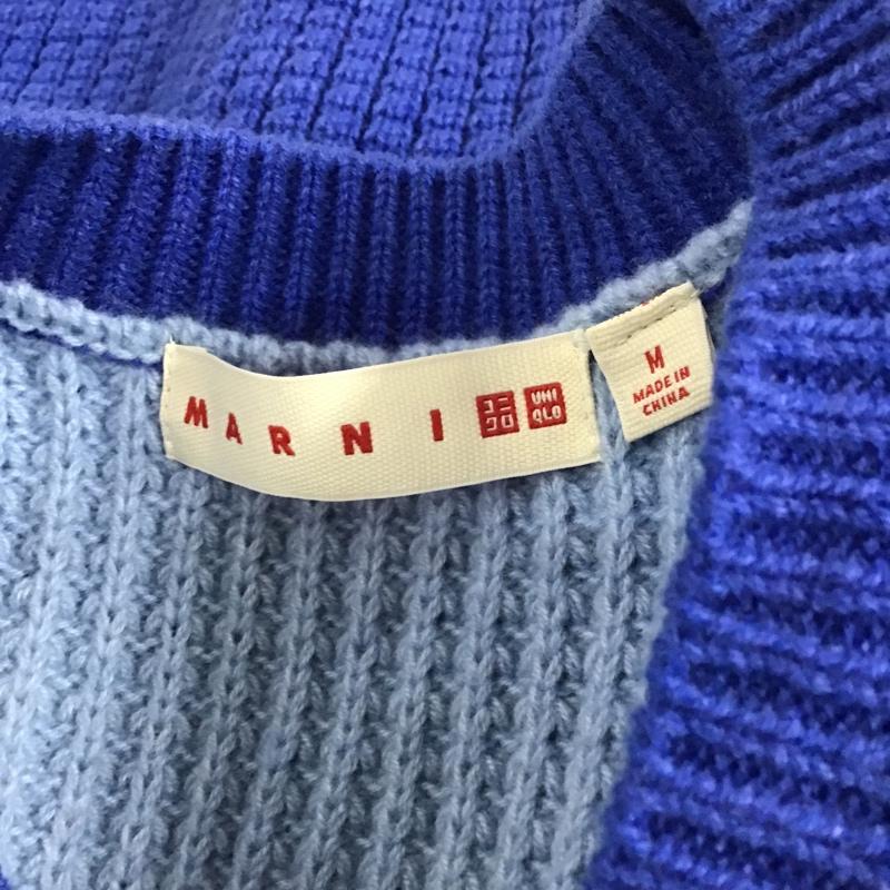 ユニクロ UNIQLO ニット、セーター 長袖 MARNI M 無地 青 / ブルー / X ベージュ / ベージュ / X 水色 / ライトブルー /  レディース USED 古着 中古 10100703