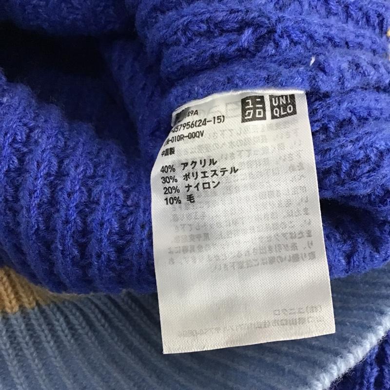 ユニクロ UNIQLO ニット、セーター 長袖 MARNI M 無地 青 / ブルー / X ベージュ / ベージュ / X 水色 / ライトブルー /  レディース USED 古着 中古 10100703