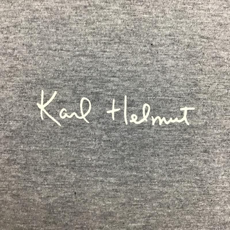 カールヘルム KARLHELMUT Tシャツ 半袖 半袖カットソー プリントTシャツ クルーネックカットソー ラグラン L ロゴ、文字 灰 / グレー /  メンズ USED 古着 中古 10100731