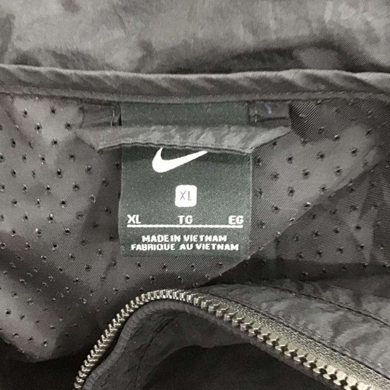 ナイキ NIKE ジャケット、上着 ジャンパー、ブルゾン AO1512-010 アカデミー19レインフーディージャケット ナイロンジャケット ジップアップジャケット スポーツウェア XL ロゴ、文字 黒 / ブラック /  メンズ USED 古着 中古 10100742