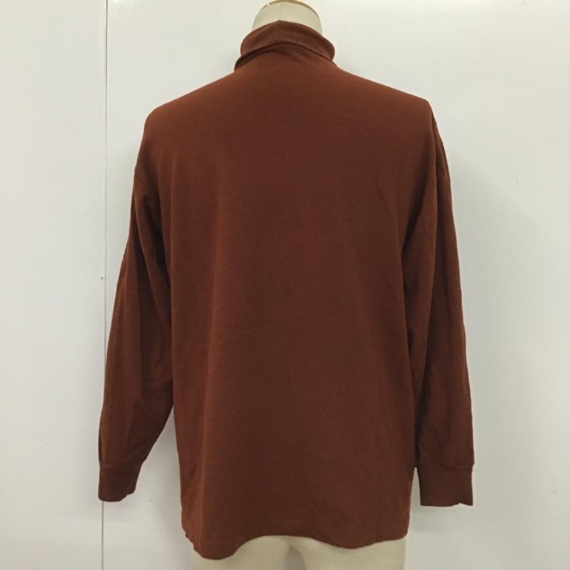 ワイズフォーメン Y's for men カットソー 長袖 MJ-T25-149 長袖カットソー タートルネックカットソー リブカットソー 無地 茶 / ブラウン /  メンズ USED 古着 中古 10100747
