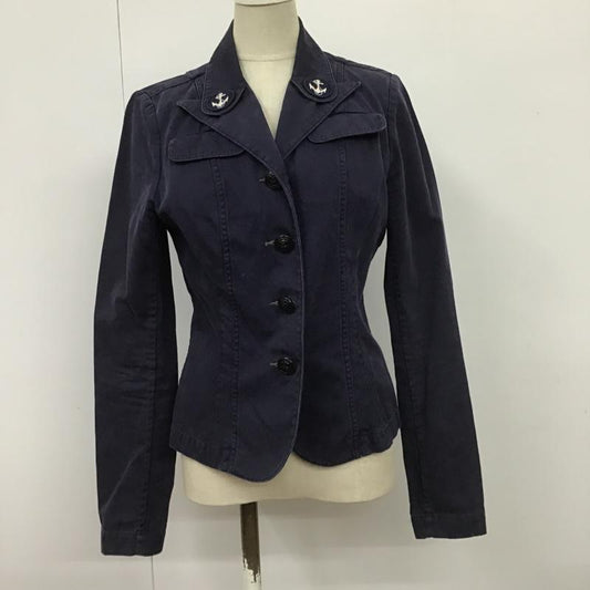 ラルフローレン RALPHLAUREN ジャケット、上着 ジャケット、ブレザー ジャケット カジュアルジャケット カラージャケット 前ボタンジャケット タイトジャケット 無地 紺 / ネイビー /  レディース USED 古着 中古 10100795